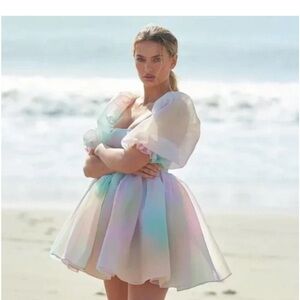 SELKIE Puff rainbow dress